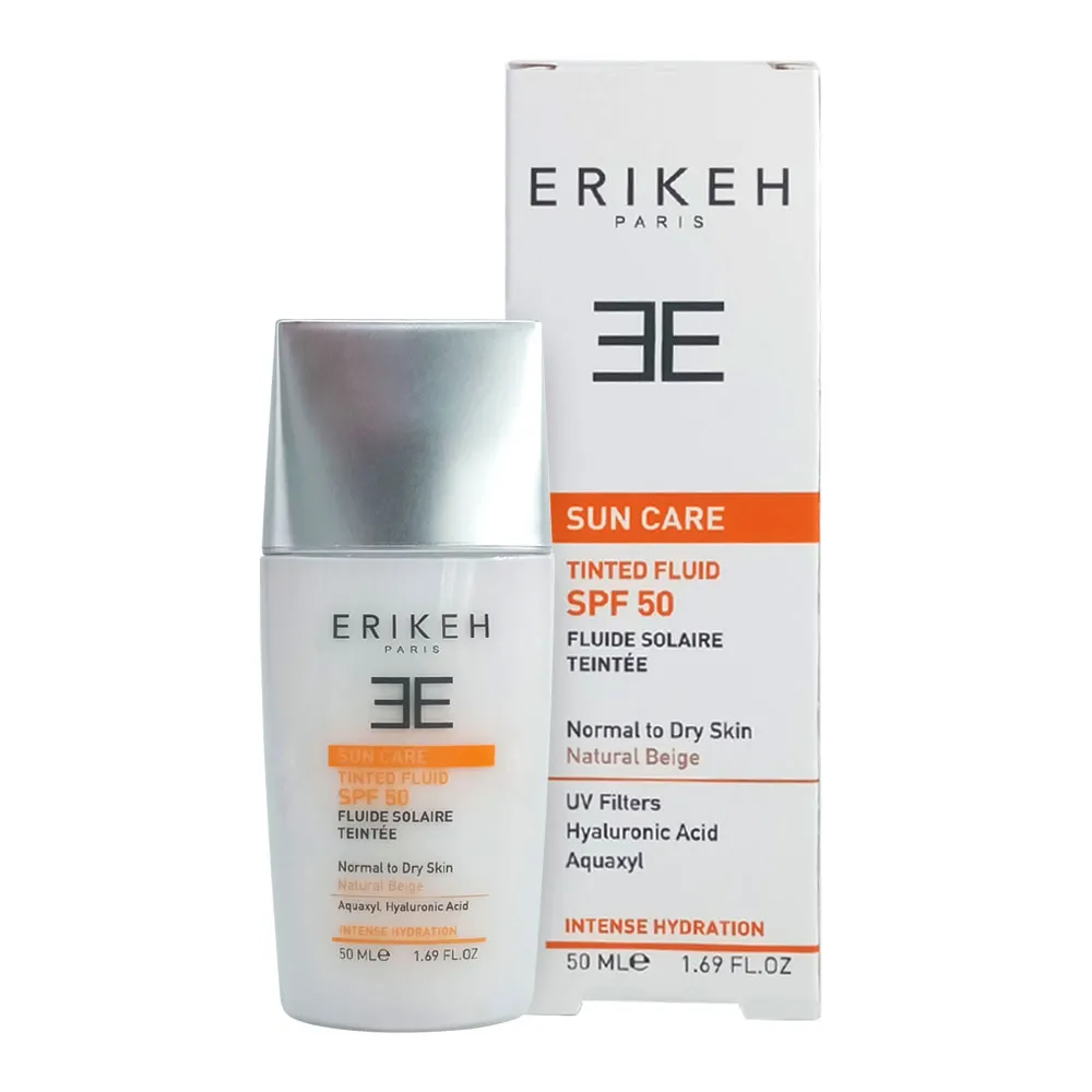 ضد آفتاب رنگی SPF50 پوست خشک و نرمال بژ طبیعی اریکه