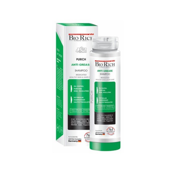 شامپو موی چرب بایوریچ مدل Anti Grease حجم 250 میلی