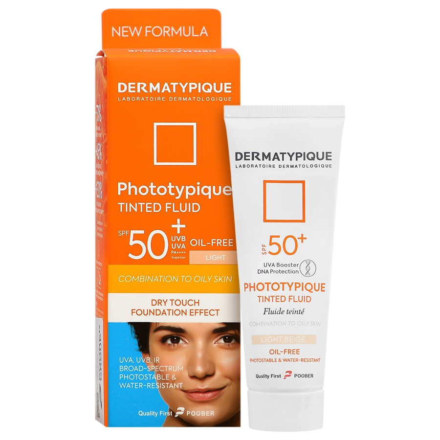 فلوئید ضد آفتاب لایت درماتیپیک مناسب پوست چرب  SPF50 حجم 40 میلی لیتر