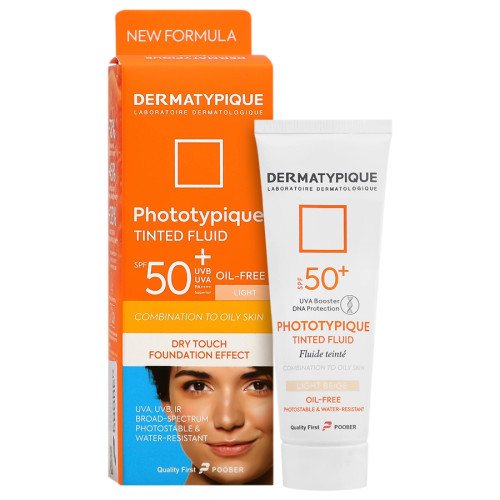 فلوئید ضد آفتاب لایت درماتیپیک مناسب پوست چرب SPF50 حجم 40 میلی لیتر